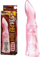 Doc Johnson Vac-U-Lock - Crystal Jellie Pink Jellie Prober - Gode Jelly
