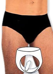  (inconnue) Slip Gode Latex Simple pour Homme - Slip mixte latex penis anal