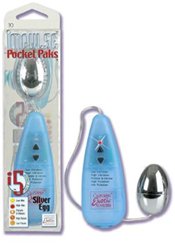 California Exotic Œuf 5 Vitesses -  Impulse Pocket Paks Silver Egg