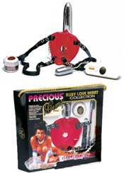 TLC (Topco Sales) Stimulateur Jelly Discret à Bretelles - Precious Gems Love Heart Collection