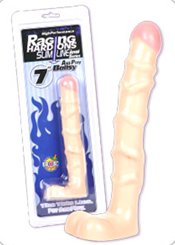 Doc Johnson Raging Hard-Ons SlimLine 7 Inch Ballsy (Gode Fin Avec Base)